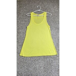 Juicy Couture Womens Neon Yellow Lightweight Racerback Scoop Neck Tank Top Small